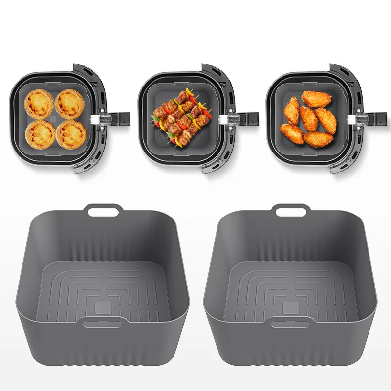 Air Fryer 5L Digital - Cetakan Penggorengan Udara Silikon 17Cm-Kompatibel dengan