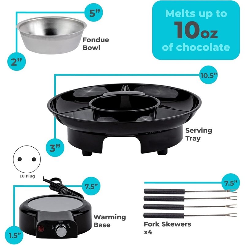 Fondue Set Electric - Set Panci Fondue Elektrik dengan Kontrol