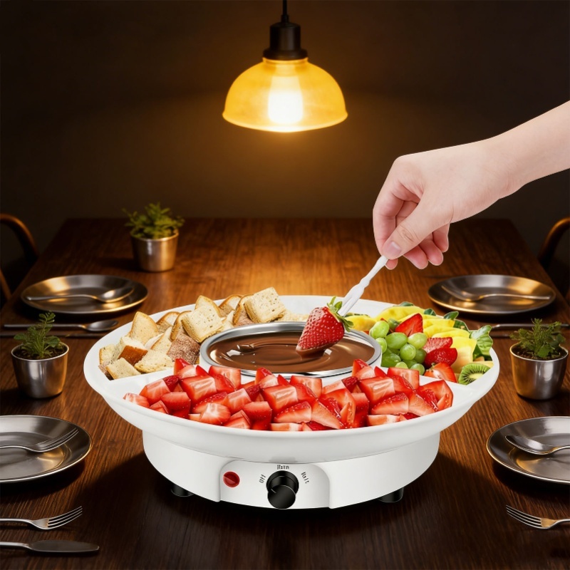 Fondue Set Electric - Set Panci Fondue Elektrik Kit Fondue