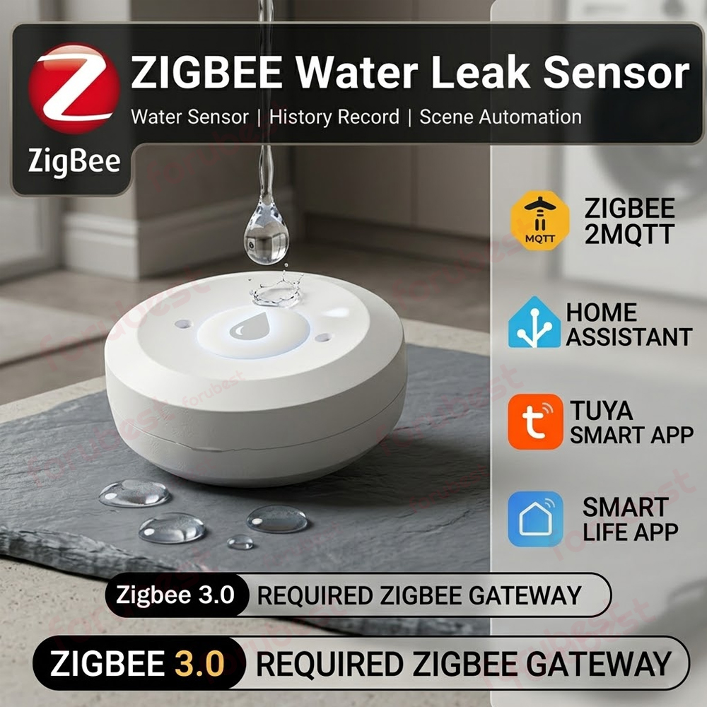 Sensor Air Zigbee Detektor Keb - Kitchen Appliances Video ulasan dan harga