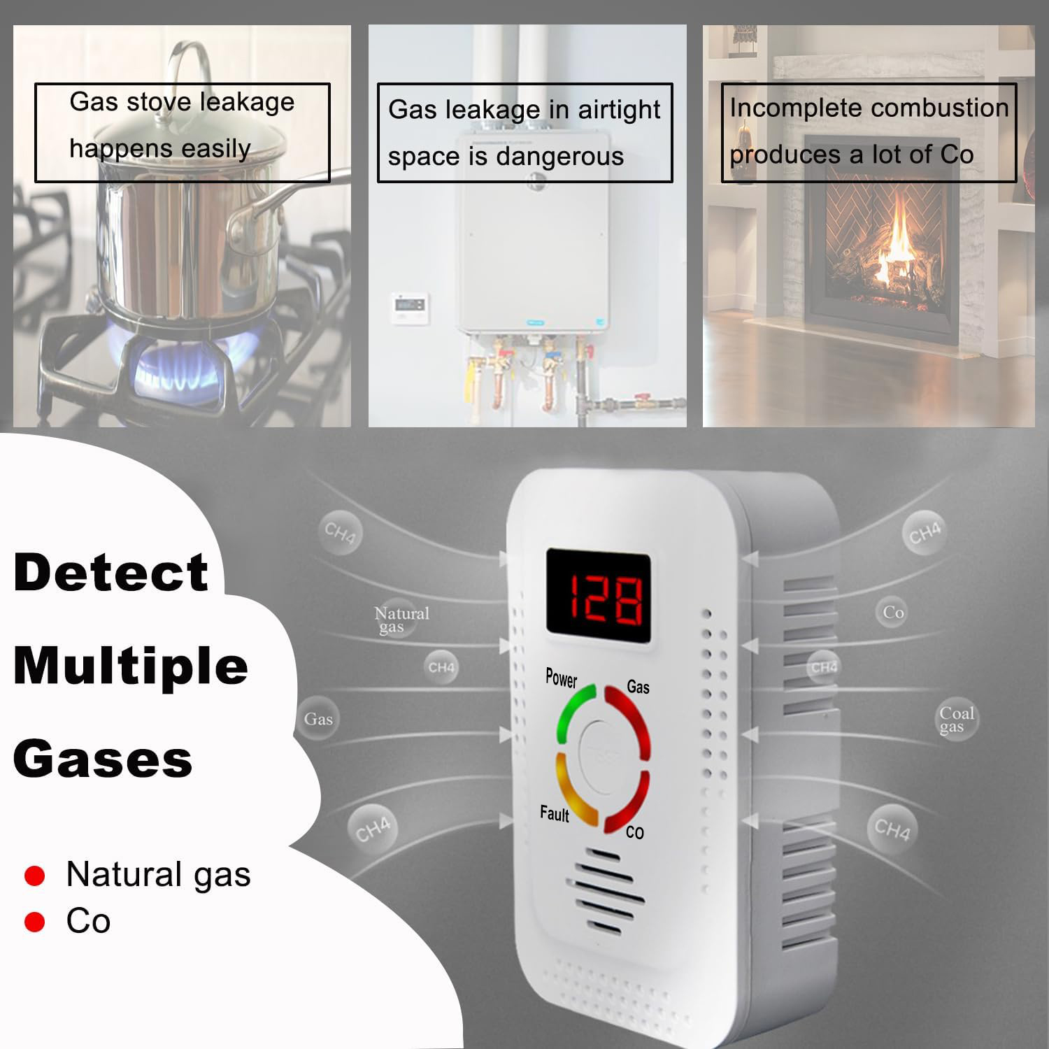 Detektor Gas Alam 2in1 Dan Det - Kitchen Appliances Video ulasan dan harga